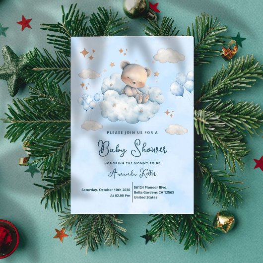 Celestial Beer op Cloud Baby shower Kaart