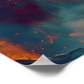 Celestial Beer Warrior - Cosmic Samurai Guardian Poster (Hoek)