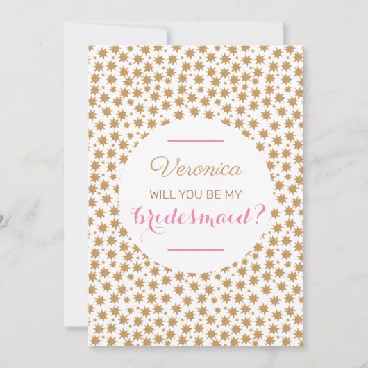 Celestial ben je mijn bruidsroze wit kaart (Voorkant)