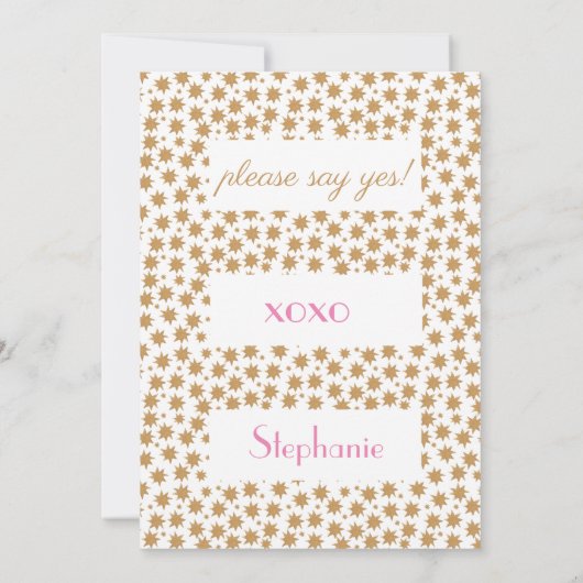 Celestial ben je mijn bruidsroze wit kaart (Achterkant)