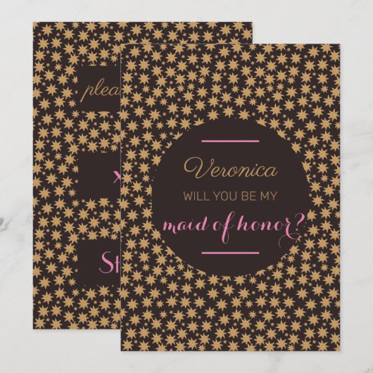 Celestial ben je mijn vriendin van erge roze Moody Kaart (Voorkant / Achterkant)