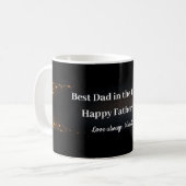 Celestial Best Dad Mug Black Gold Keepsake Gift Koffiemok (Voorkant links)
