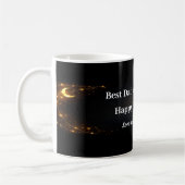 Celestial Best Dad Mug Black Gold Keepsake Gift Koffiemok (Links)