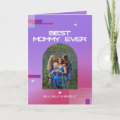 Celestial BESTE MAMMIE OOIT Moederdag Foto Feestdagen Kaart (Voorkant)