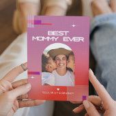 Celestial BESTE MAMMIE OOIT Moederdag Foto Feestdagen Kaart