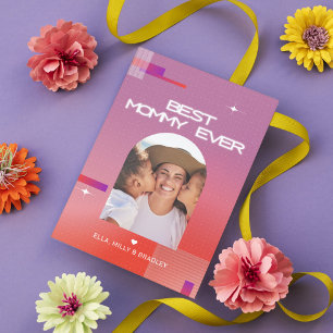 Celestial BESTE MAMMIE OOIT Moederdag Foto Feestdagen Kaart