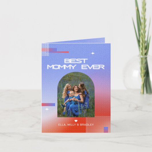 Celestial BESTE MAMMIE OOIT Moederdag Foto Feestdagen Kaart (Voorkant)