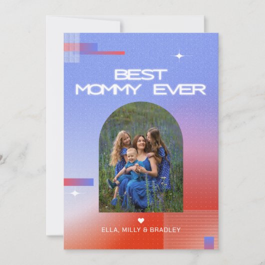 Celestial BESTE MAMMIE OOIT Moederdag Foto Feestdagenkaart (Voorkant)