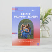 Celestial BESTE MAMMIE OOIT Moederdag Foto Feestdagenkaart (Staand voorkant)