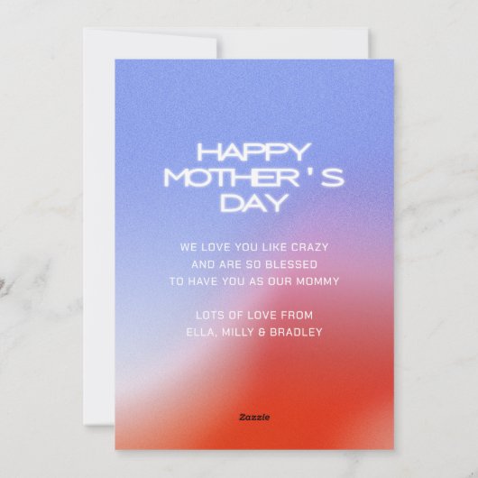 Celestial BESTE MAMMIE OOIT Moederdag Foto Feestdagenkaart (Achterkant)