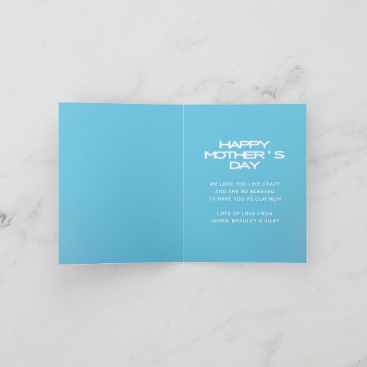 Celestial BESTE MOEDER OOIT Moederdag Foto Feestdagen Kaart (Binnen)