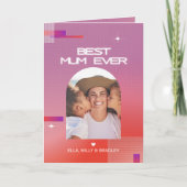 Celestial BESTE MUM OOIT Moederdag Foto Feestdagen Kaart (Voorkant)