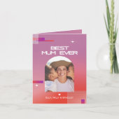 Celestial BESTE MUM OOIT Moederdag Foto Feestdagen Kaart (Voorkant)