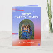 Celestial BESTE MUMMY OOIT Moederdag Foto Feestdagen Kaart (Voorkant)