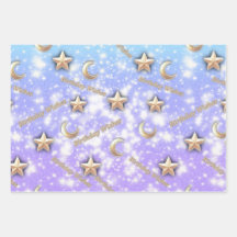 Celestial Birthday Gift Wrap | Sterrennacht papier