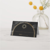 Celestial Black Arch Galaxy Place Card Plaatskaartje (Voorkant)