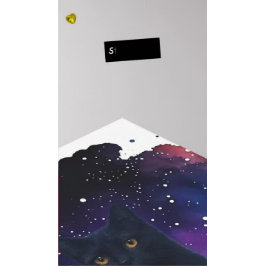 Celestial Black Cat Mystical Spirit Animal Cosmic Canvas Afdruk