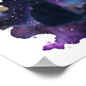 Celestial Black Cat Mystical Spirit Animal Cosmic Poster (Hoek)