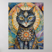 Celestial Black Cat SRT Kosmische Kat Magic Spirit Poster (Voorkant)