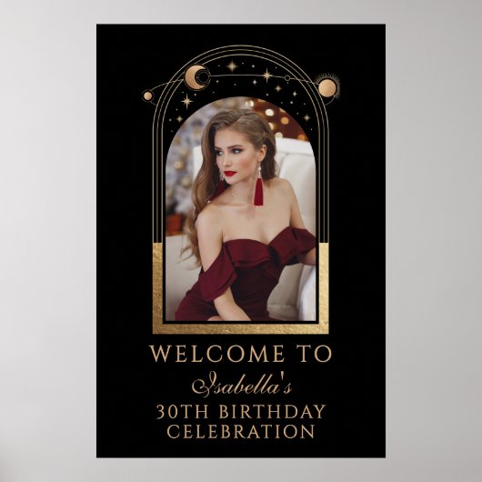 Celestial Black Gold 30e verjaardag Welkom Poster (Voorkant)