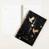 Celestial Black Gold Hummingbird Moon Name Year Planner (Display)