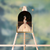 Celestial Black Gold Quinceañera Verjaardag Welkom Acryl Bord (Neutraal)