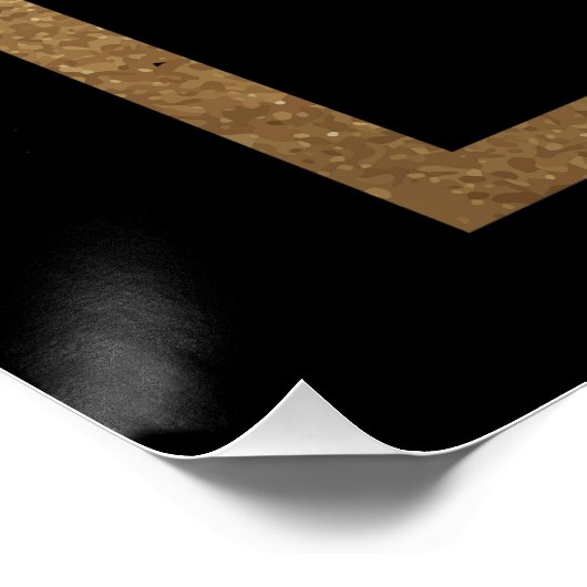 Celestial Black Gold Verjaardag snoep en lekkernij Perfect Poster (Hoek)