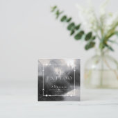 Celestial Black Ink Tattoo Nazorg Instructies Vierkante Visitekaartje (Staand voorkant)