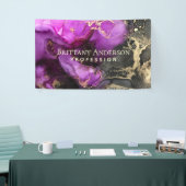 Celestial Black Paars Gold Abstract Business Spandoek (Beurs)