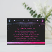 Celestial Black Paarse moderne accommodatie Informatiekaartje (Staand voorkant)