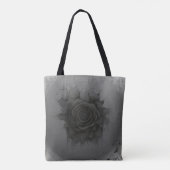 Celestial Black Rose Tote Bag (Achterkant)