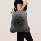 Celestial Black Rose Tote Bag (Dichtbij)