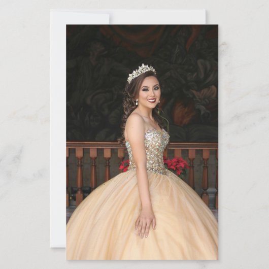 Celestial Black Save The Date Verjaardag Quinceane (Achterkant)