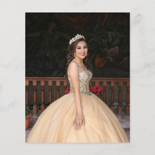 Celestial Black Save The Date Verjaardag Quinceane (Achterkant)