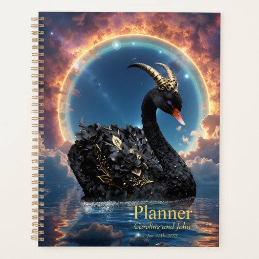 Celestial Black Swan Guardian of the Moonfire Veil Planner (Voorkant)
