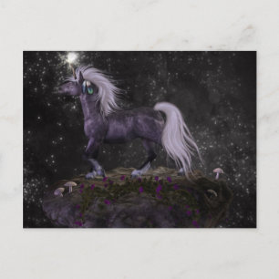Celestial Black Unicorn Briefkaart