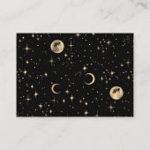 Celestial Black Wedding Honeymoon Wish Informatiekaartje (Achterkant)