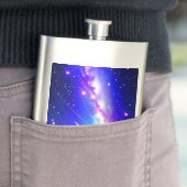 Celestial Blauw en Roze Galaxy Aangepaste Naam Flacon (Voorbeeld)