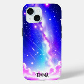 Celestial Blauw en Roze Galaxy Custom Case-Mate iPhone Case (Achterkant)