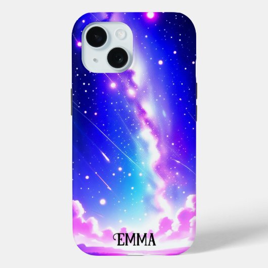 Celestial Blauw en Roze Galaxy Custom Case-Mate iPhone Case (Achterkant)