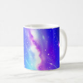 Celestial Blauw en Roze Galaxy Koffiemok (Voorkant rechts)