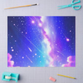 Celestial Blauw en Roze Galaxy Verjaardag Gift Wra Tissuepapier (Craft)