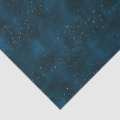 Celestial Blauwe en Witte Sterrennacht Tissuepapier (Detail)