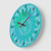 Celestial Blauwgroen Sun Grote Klok (Hoek)