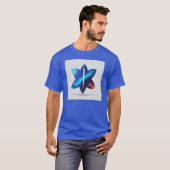 Celestial Blaze: Minimal Blur Fire Galaxy-sterren T-shirt (Voorkant volledig)