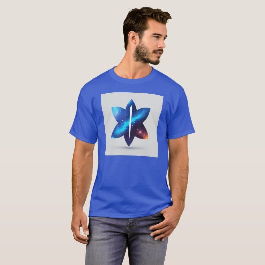 Celestial Blaze: Minimal Blur Fire Galaxy-sterren T-shirt (Voorkant volledig)