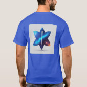 Celestial Blaze: Minimal Blur Fire Galaxy-sterren T-shirt (Achterkant)