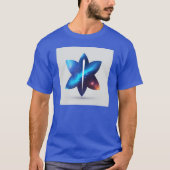 Celestial Blaze: Minimal Blur Fire Galaxy-sterren T-shirt (Voorkant)