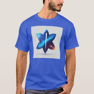 Celestial Blaze: Minimal Blur Fire Galaxy-sterren T-shirt