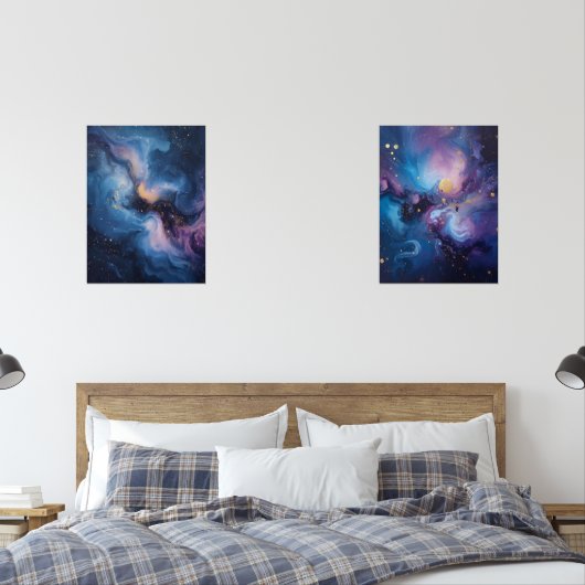 Celestial Bloom: een nevel in beweging Muurkunst Sets (Slaapkamer)